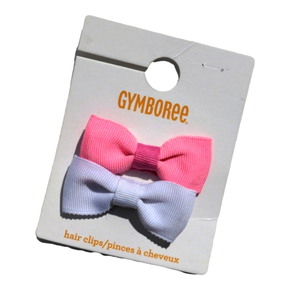 Gymboree One Size Pink/White Hairclips